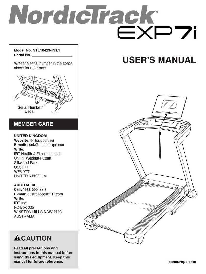 iFIT NordicTrack EXP7i user manual