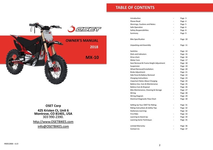 oset MX-10 2018 owner's manual