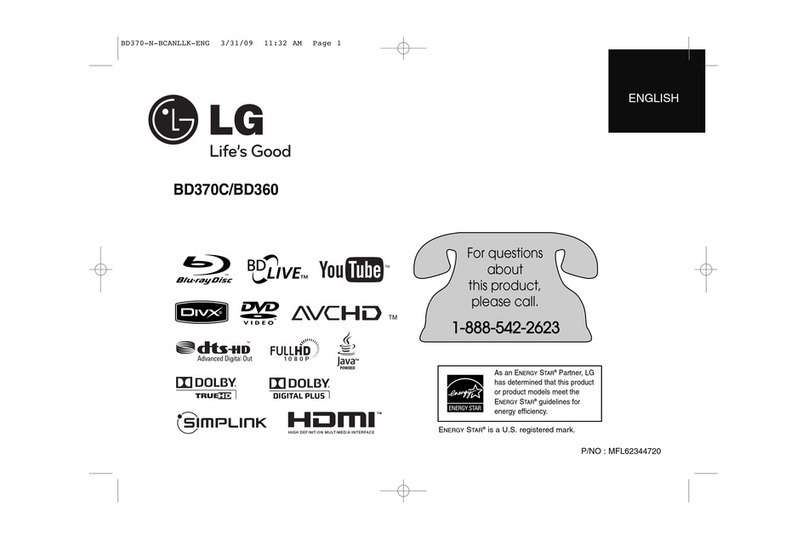 LG BD370C User manual