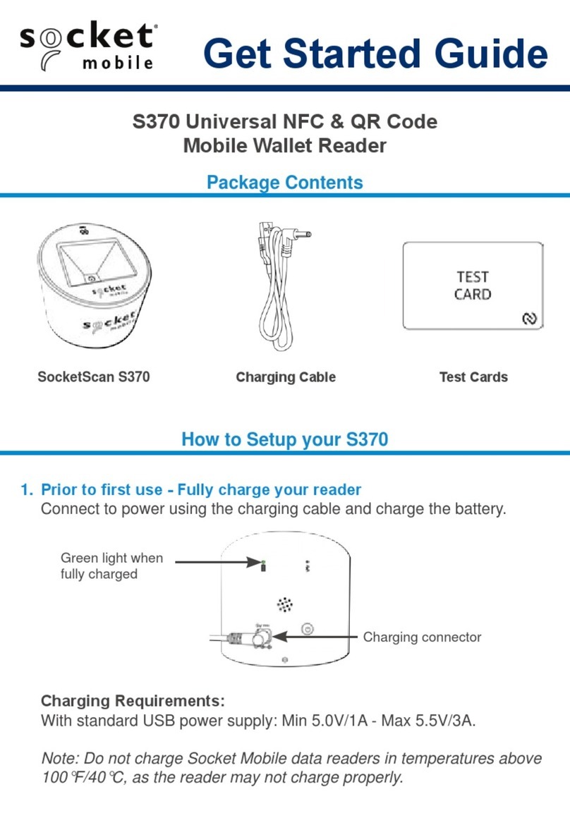 Socket Socketscan S370 Specification sheet