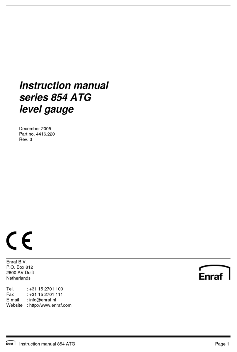 enraf 854 ATG Series instruction manual