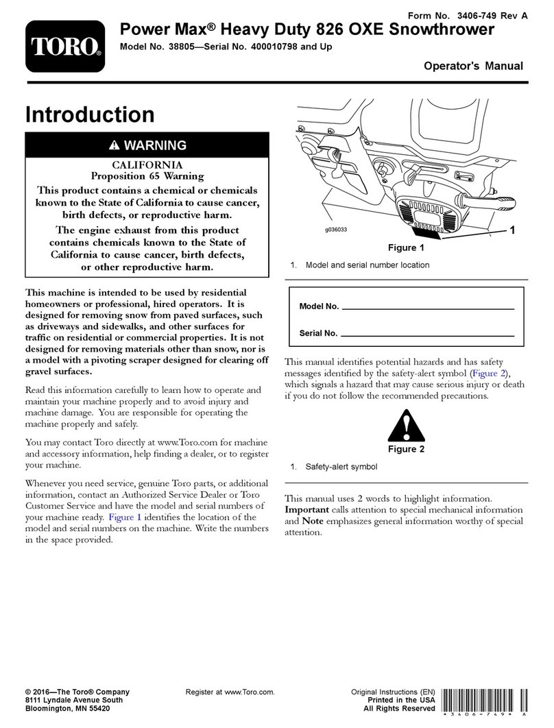 Toro Power Max Heavy Duty 826 OXE User manual