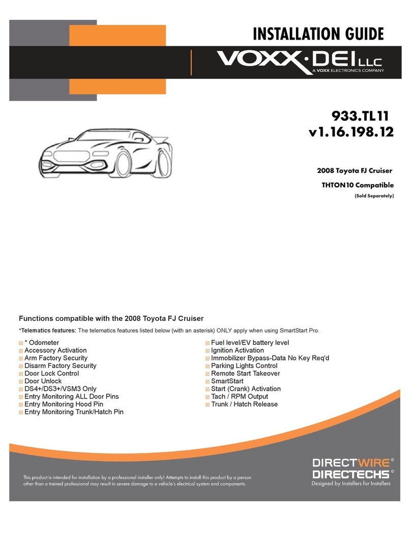 Voxx Electronics VOXX DEI DS3+ installation guide Voxx Electronics VOXX DEI DS3+ installation guide