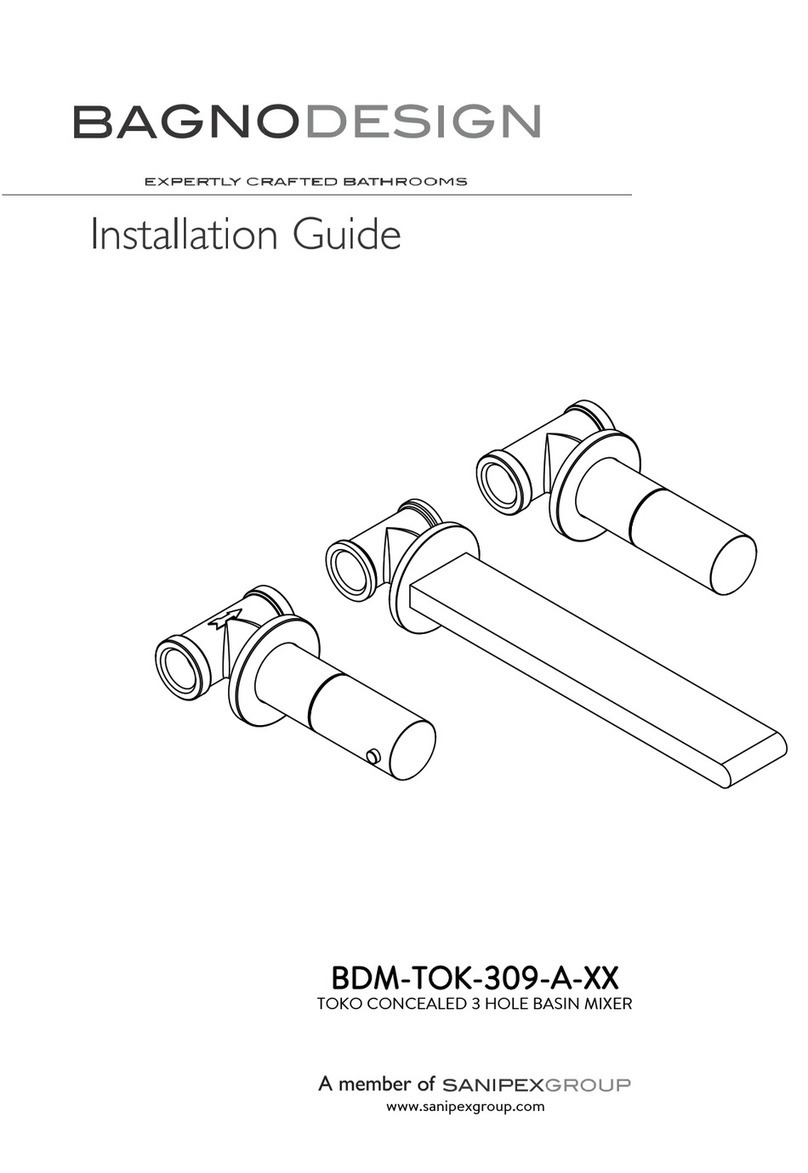 Sanipex BAGNODESIGN BDM-TOK-309-A Series installation guide