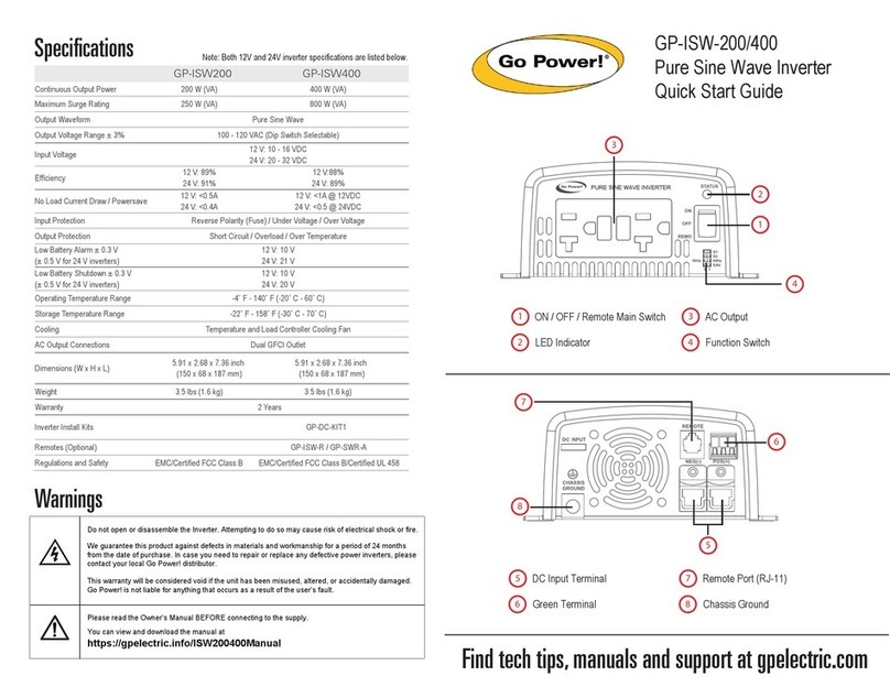 Go Power GP-ISW-400 User manual
