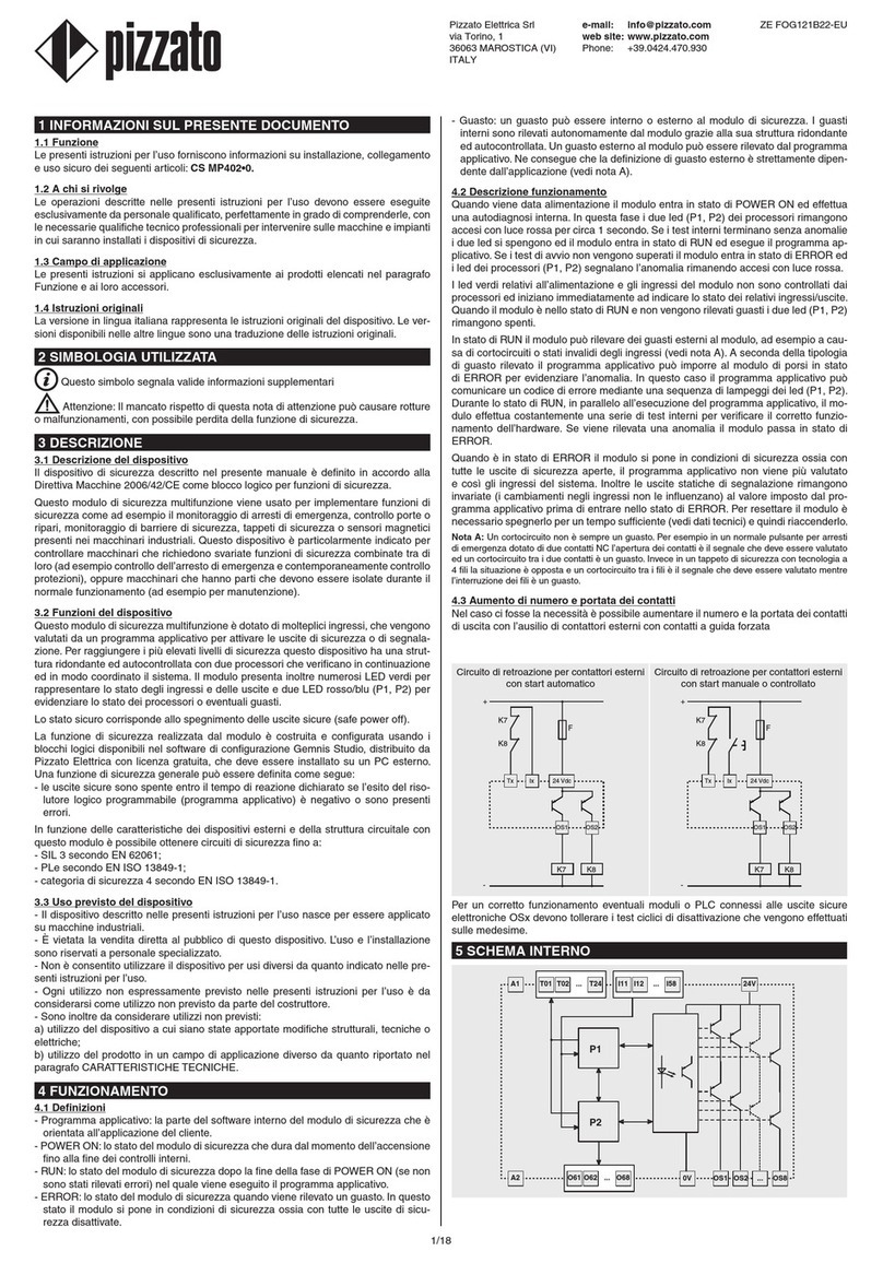 pizzato CS MP4020 User manual