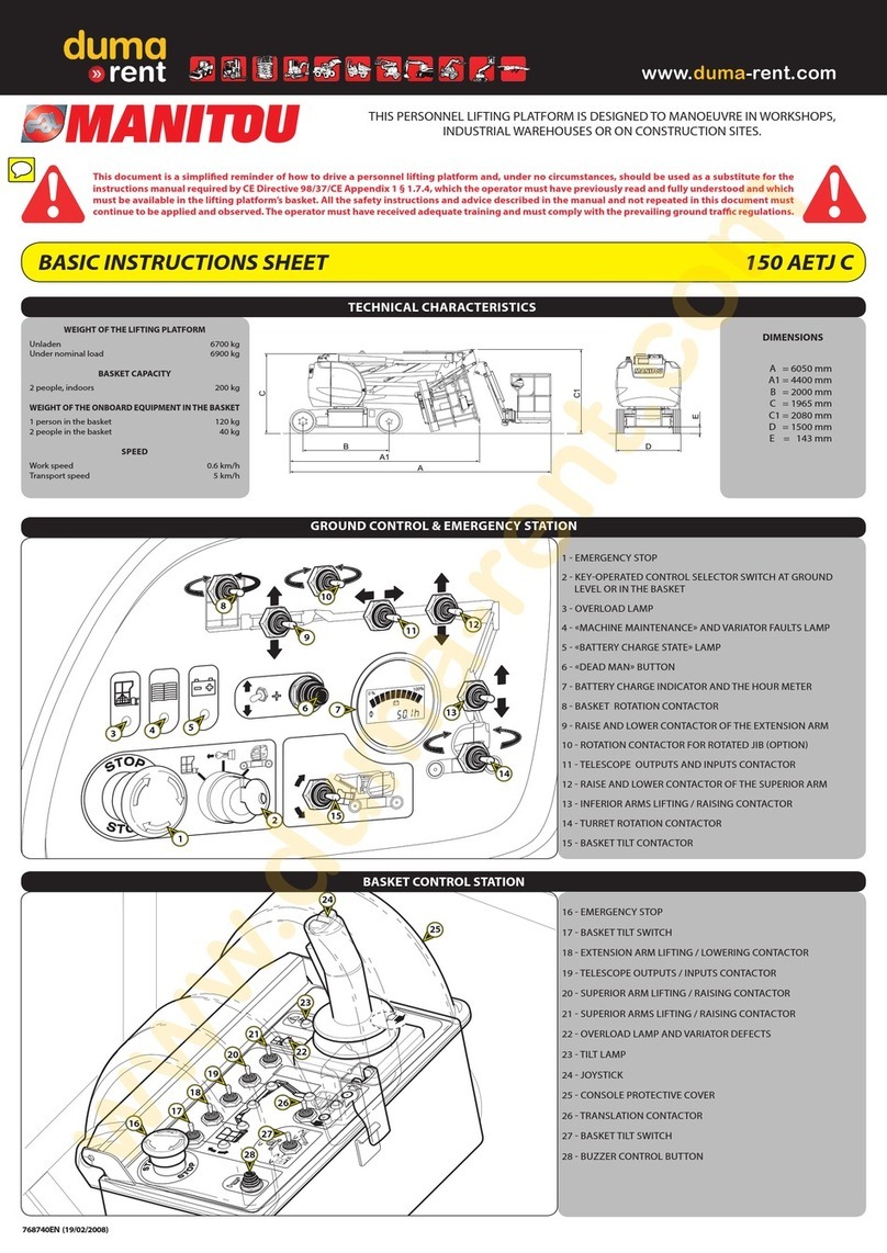Manitou 150 AETJ C instruction sheet