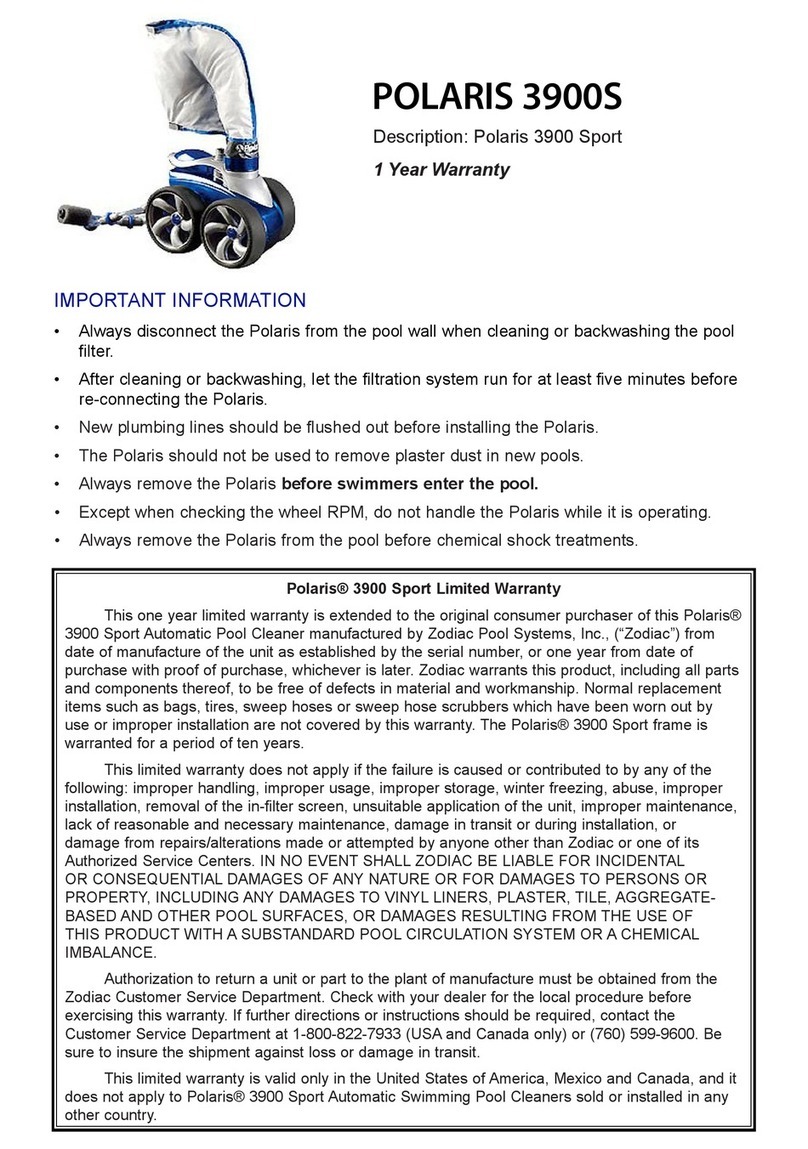Polaris 3900S User manual