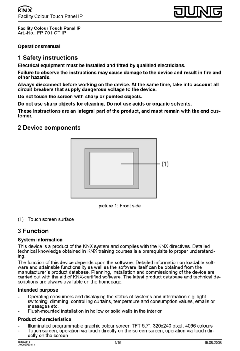 Jung FP 701 CT Operation manual