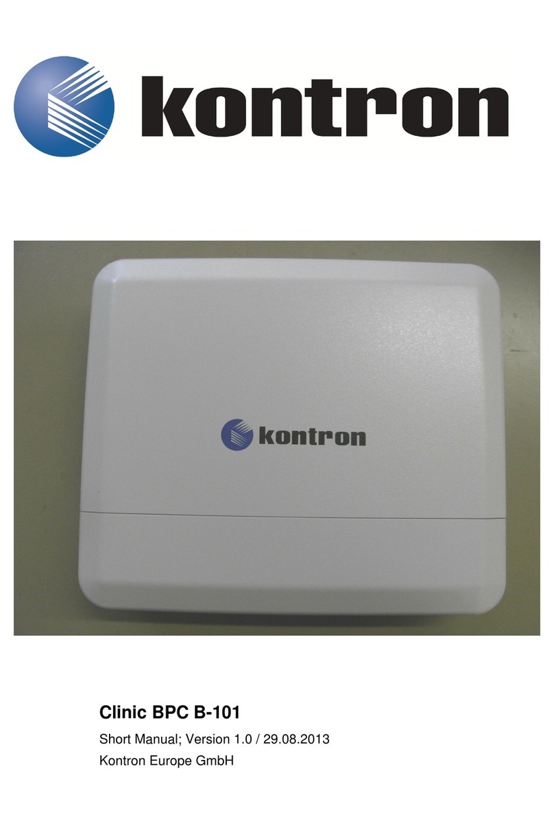 Kontron Clinic BPC B-101 user manual Kontron Clinic BPC B-101 user manual