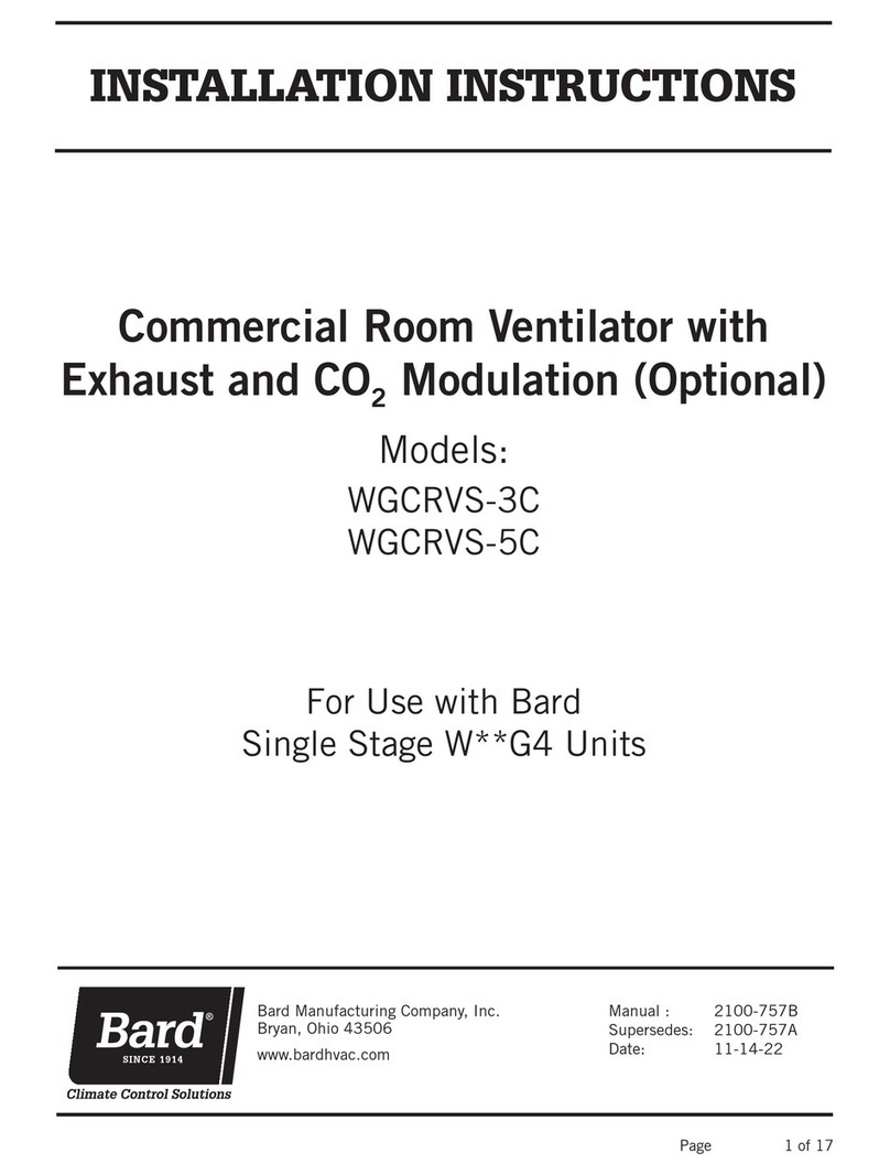Bard WGCRVS-3C installation instructions