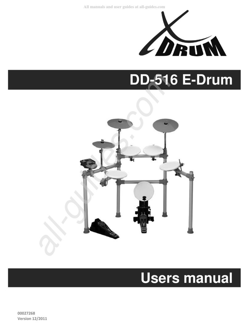 XDrum DD-516 E-Drum User manual XDrum DD-516 E-Drum User manual