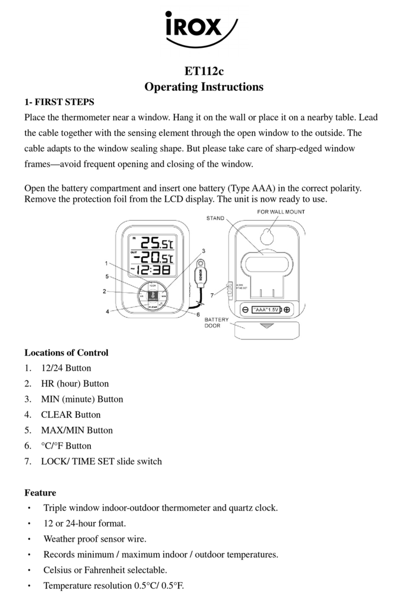IROX ET112c operating instructions
