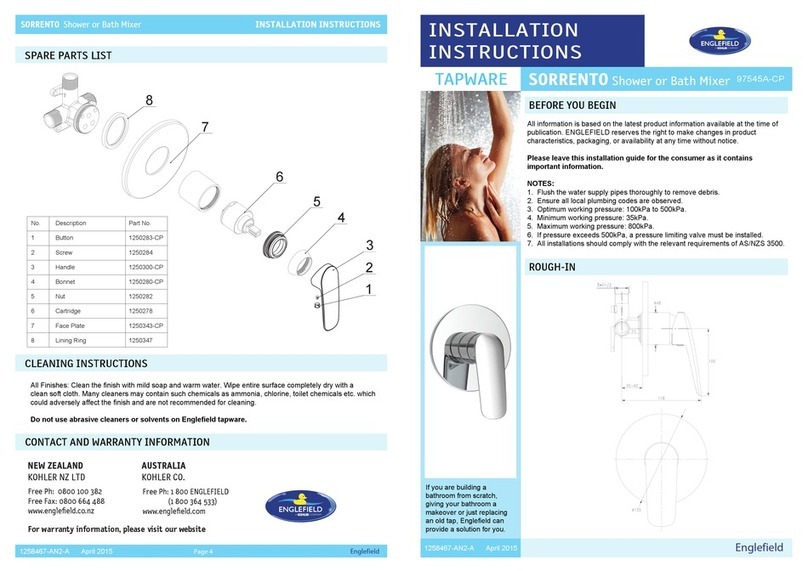 Englefield TAPWARE SORRENTO 97545A-CP User manual