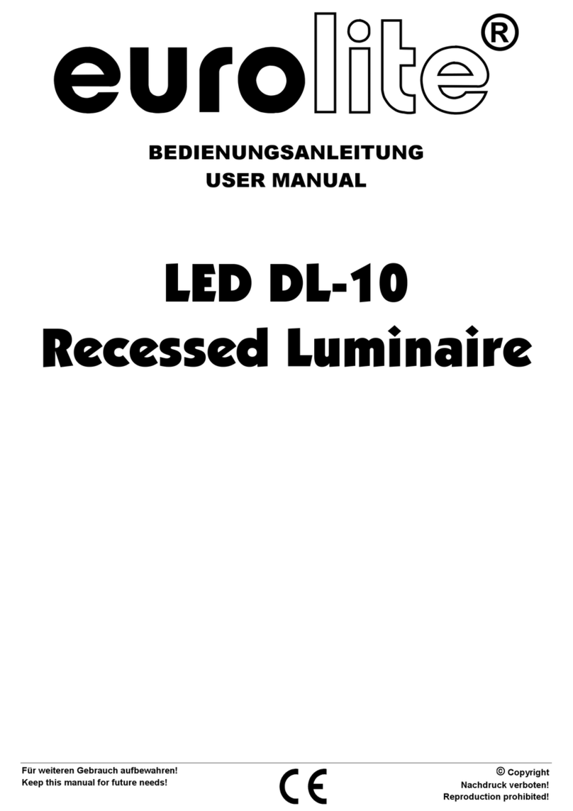 EuroLite LED DL-10 Recessed Luminaire User manual