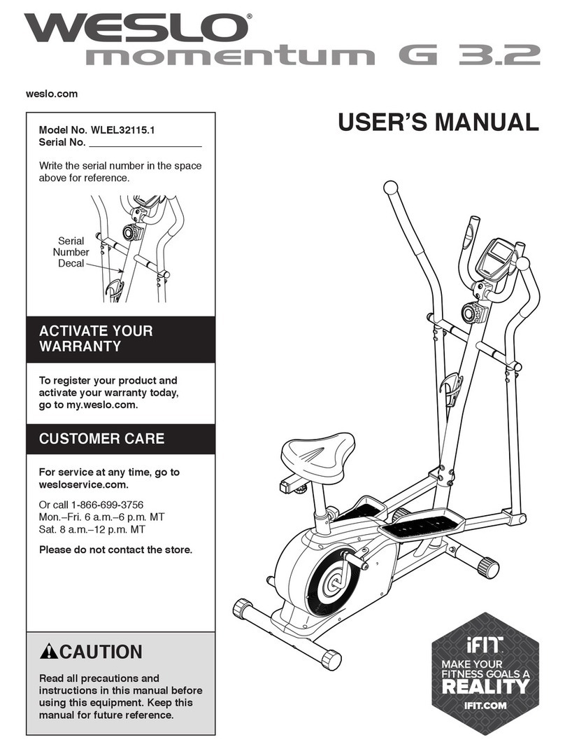 ICON WESLO MOMENTUM G 3.2 user manual ICON WESLO MOMENTUM G 3.2 user manual