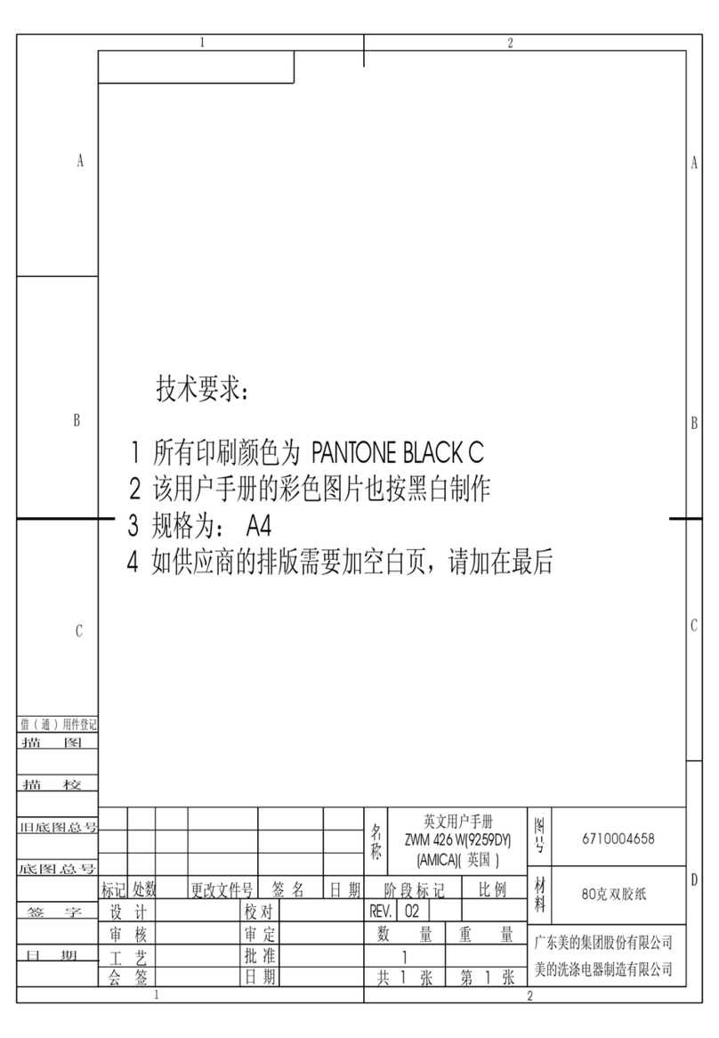 Amica ZWM 426 W User manual