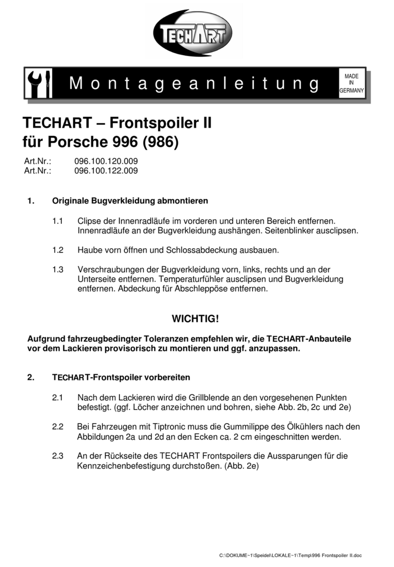 Techart 096.100.120.009 User manual Techart 096.100.120.009 User manual