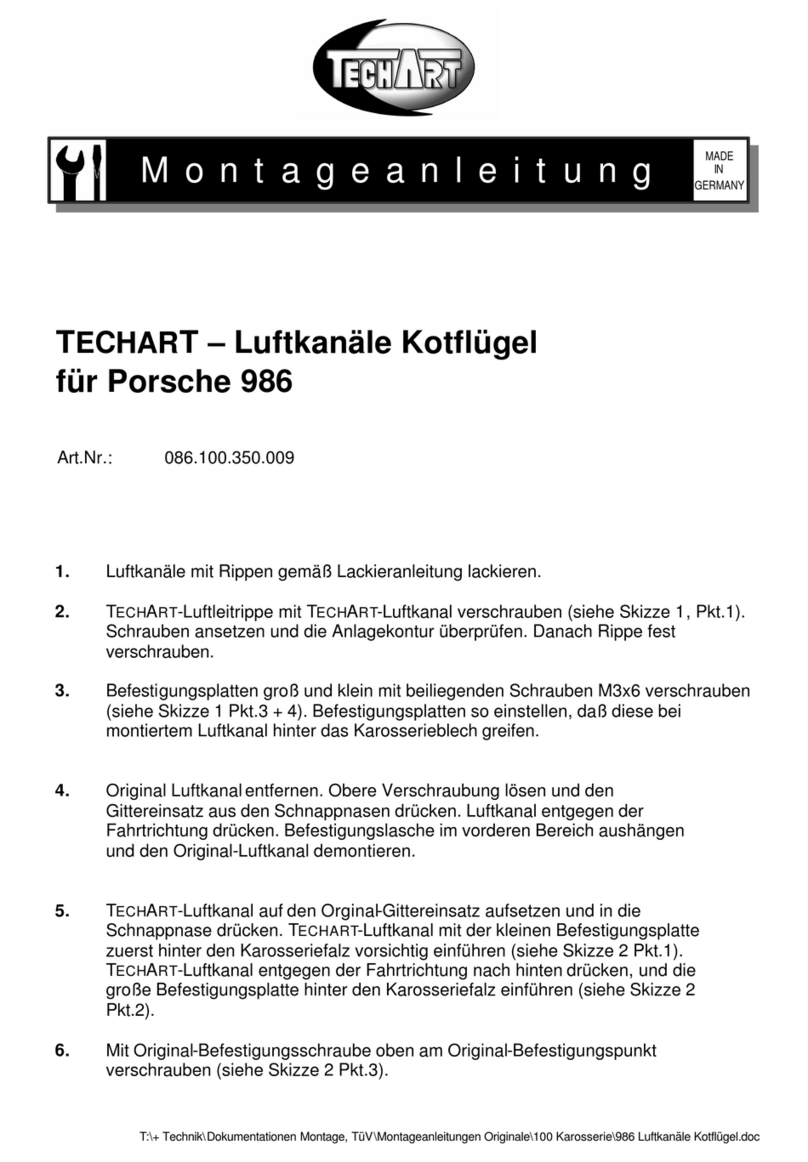Techart 086.100.350.009 User manual Techart 086.100.350.009 User manual