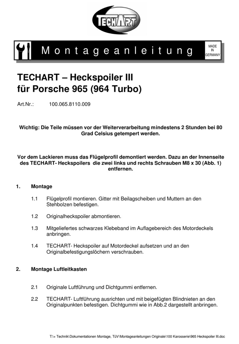 Techart 100.065.8110.009 User manual Techart 100.065.8110.009 User manual
