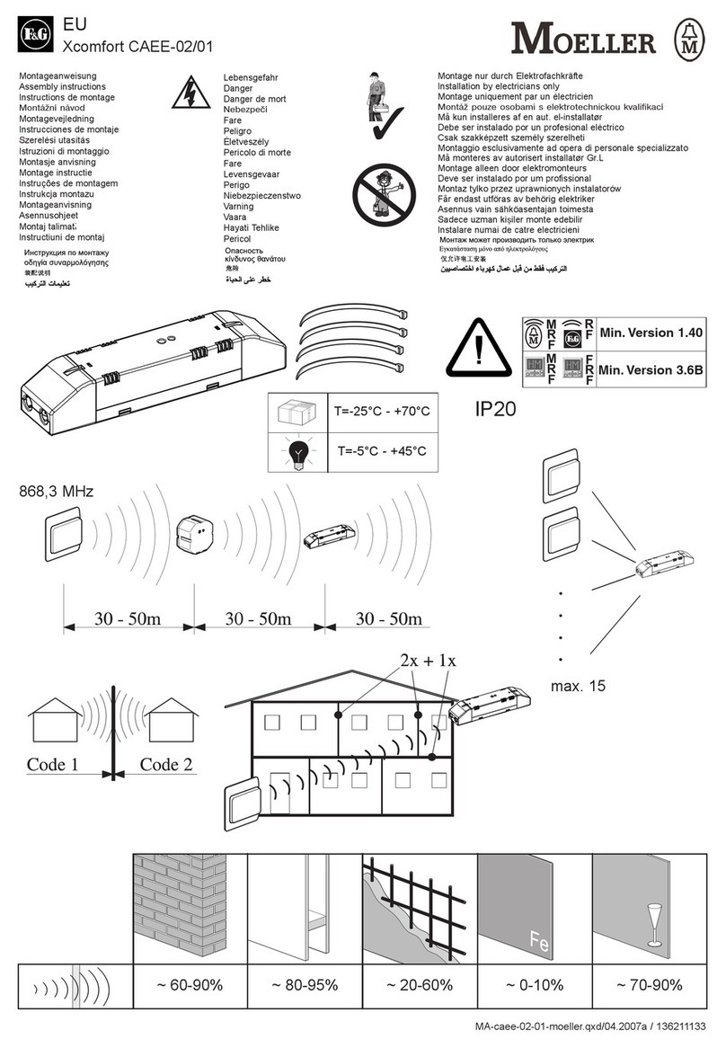 F&G MOELLER Xcomfort CAEE-02 Assembly instructions