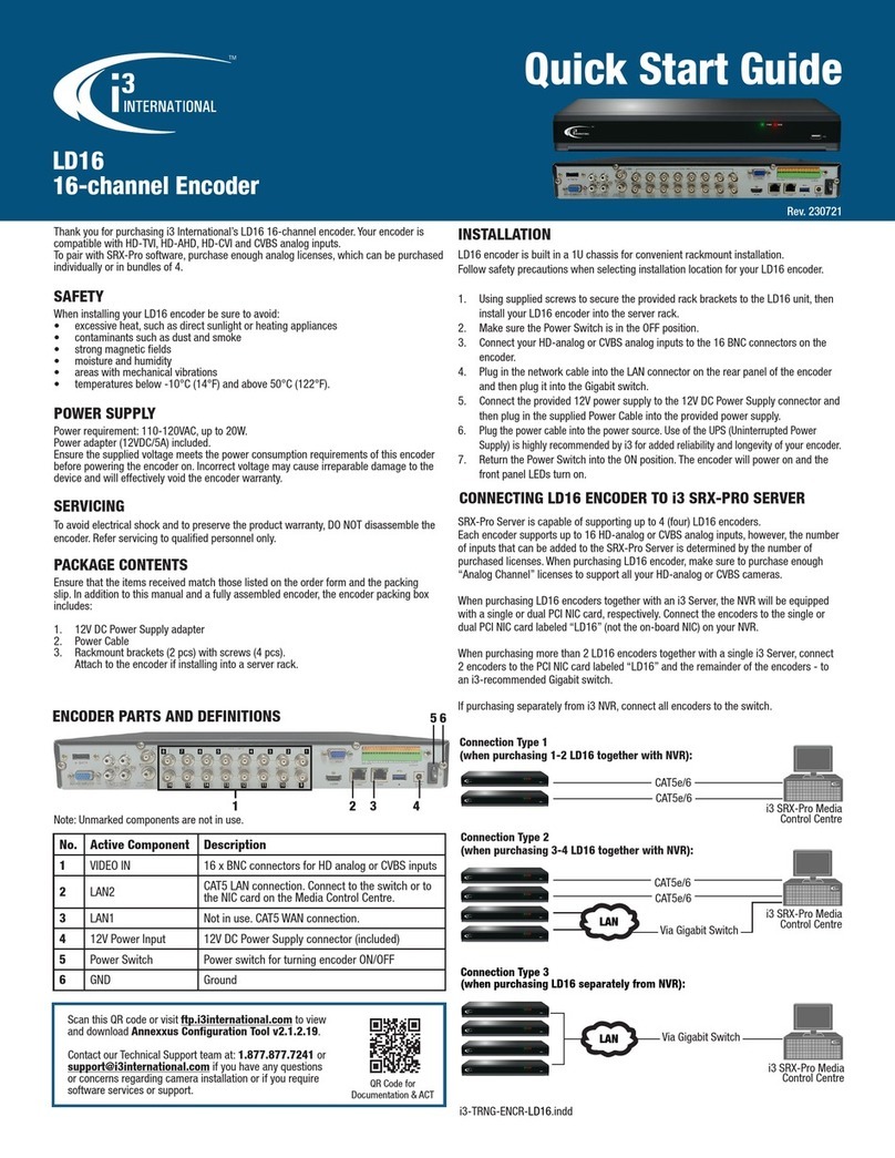 i3 International LD16 User manual