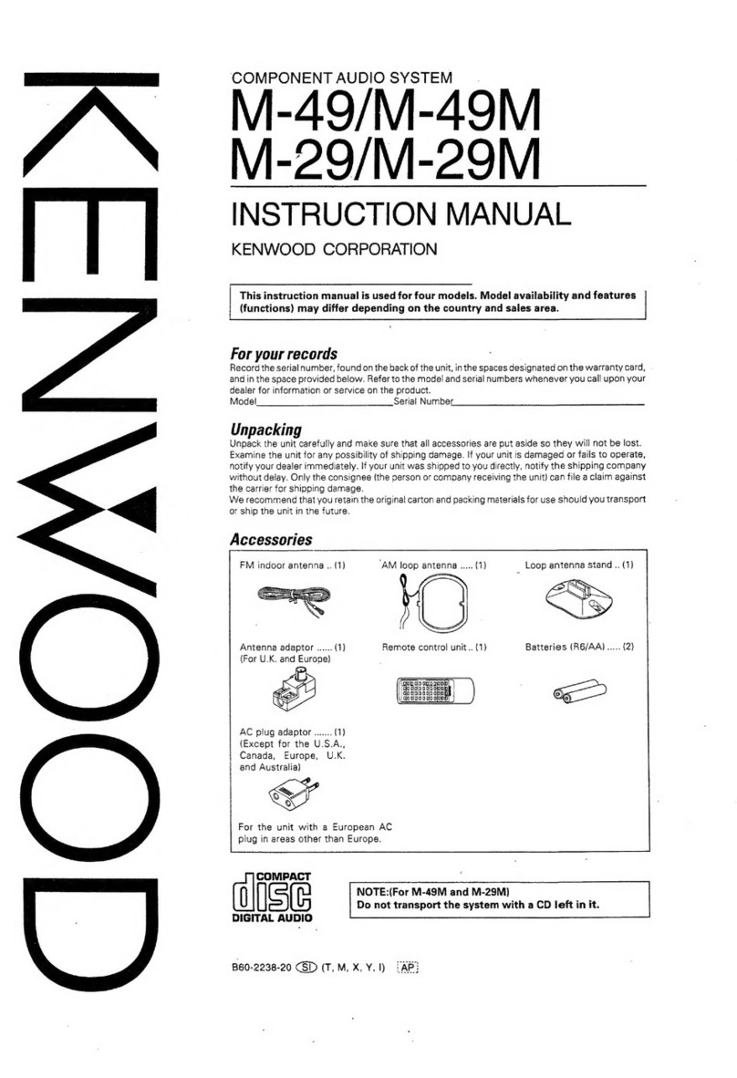 Kenwood M-49 User manual Kenwood M-49 User manual