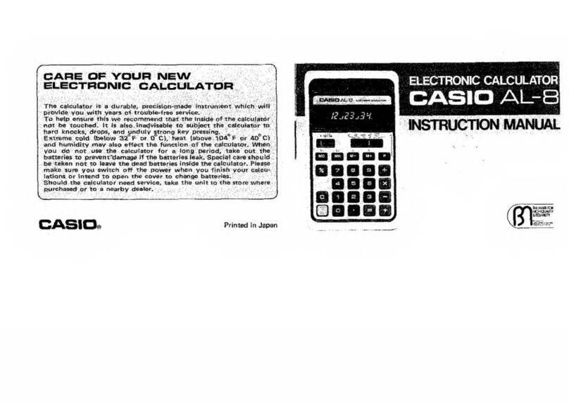 Casio AL-8 User manual
