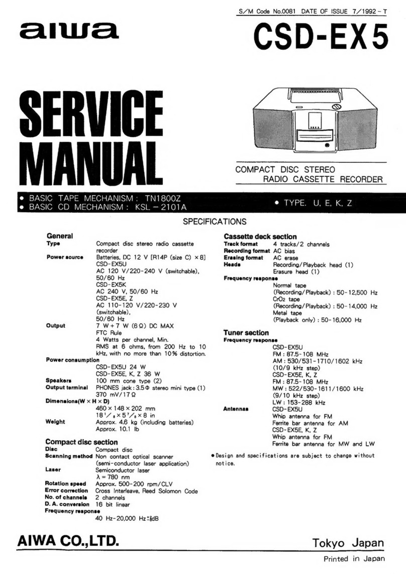 Aiwa CSD-EX5 User manual