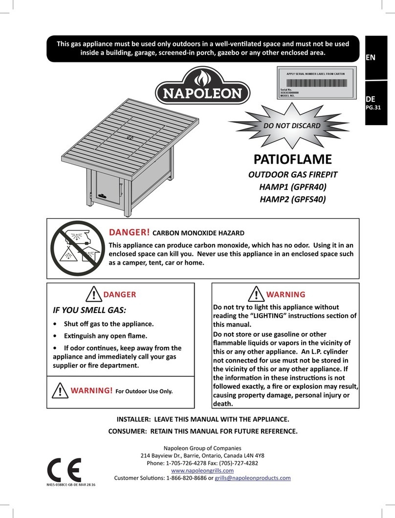 Napoleon PATIOFLAME HAMP2 manual