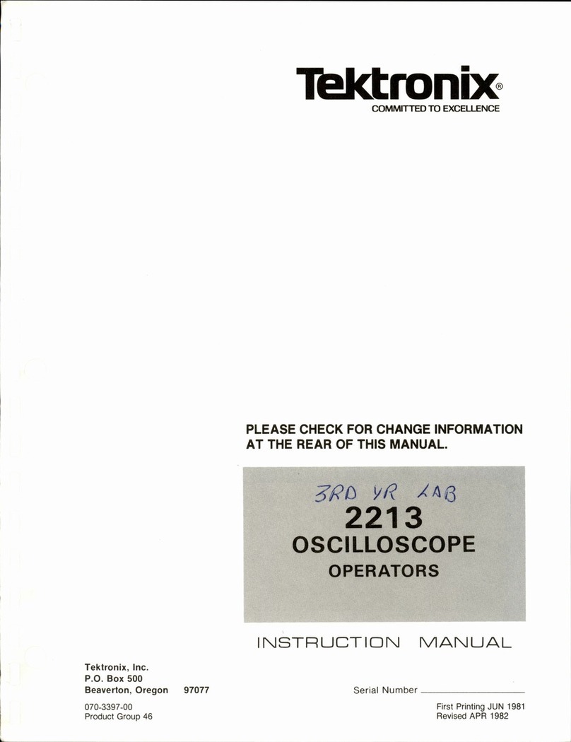 Tektronix 2213 User manual