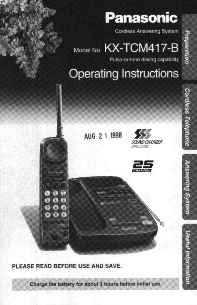 Panasonic KX-TCM417B operating instructions