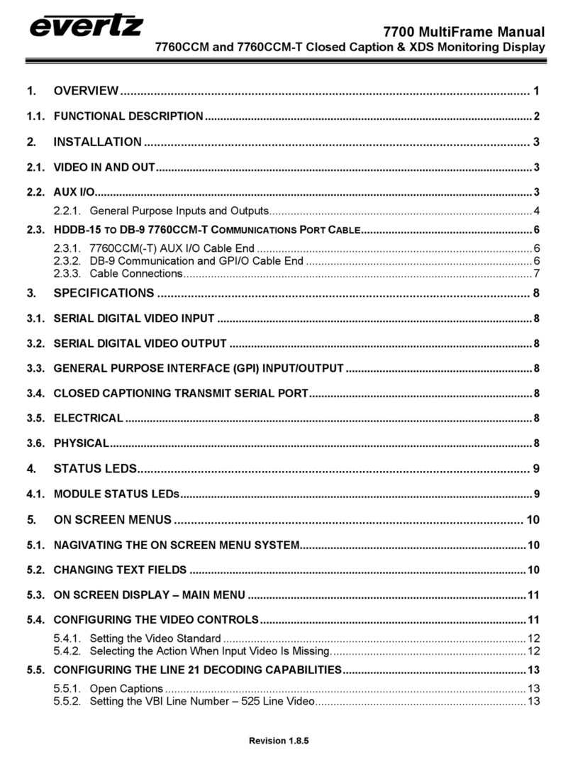evertz 7700 Series User manual