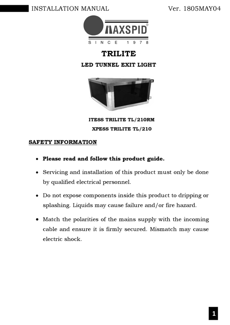 MAXSPID ITESS TRILITE TL/210RM installation manual