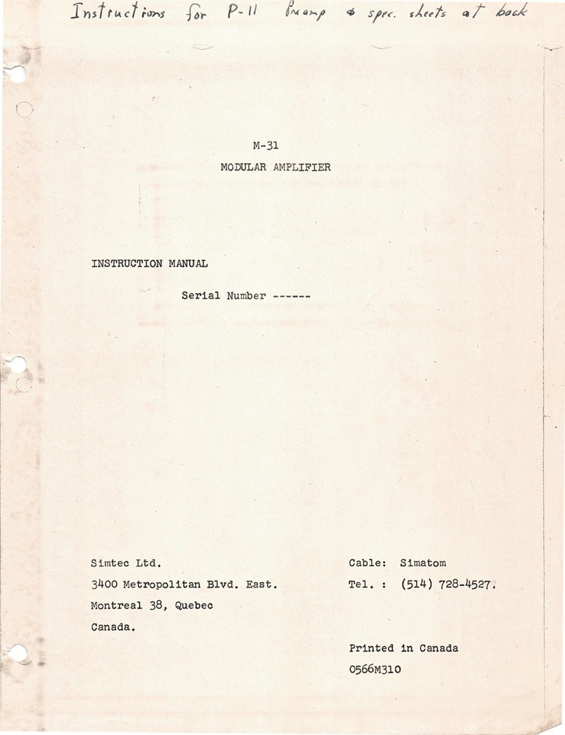 SIMTEC M-31 instruction manual