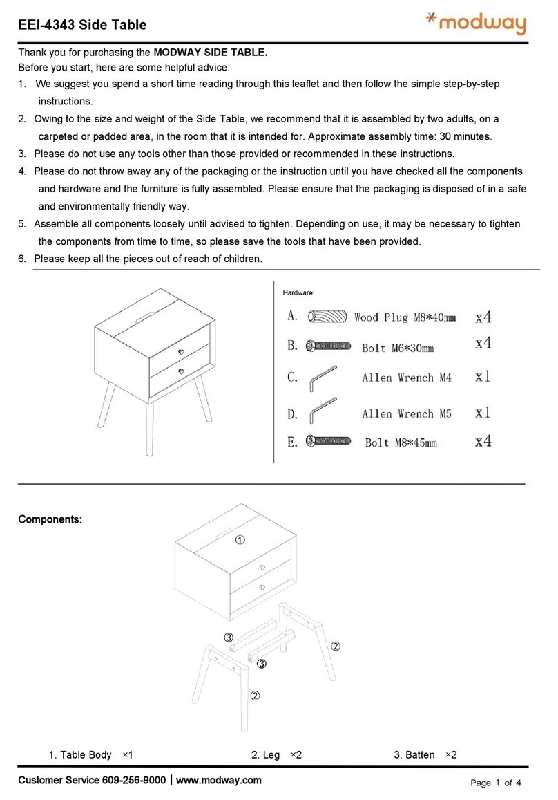 modway EEI-4343 quick start guide