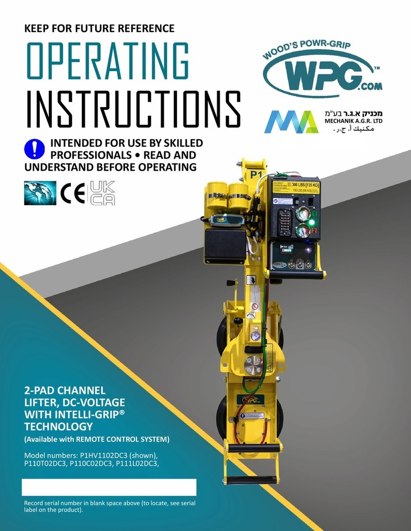 WPG P1HV1102DC3 operating instructions