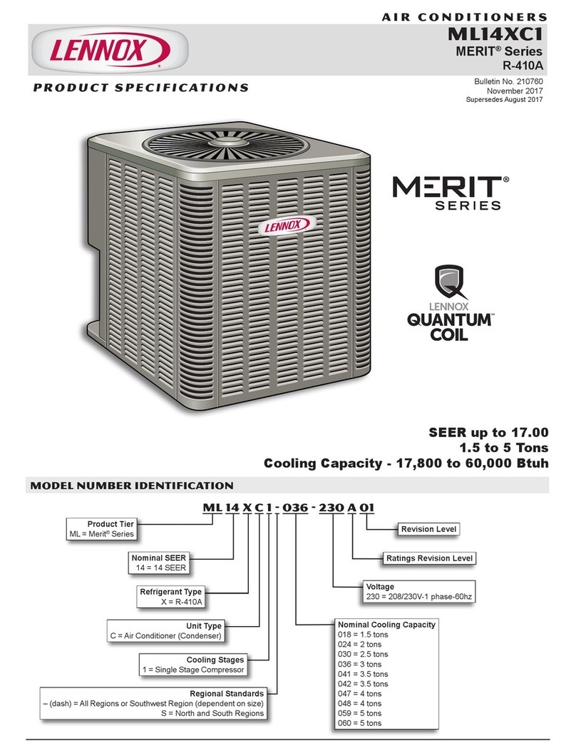 Lennox MERIT ML14XC1 User manual
