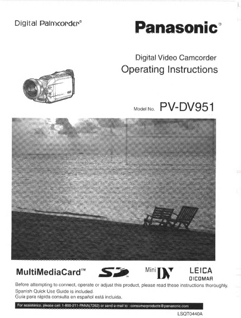Panasonic Palmcorder PV-DV951 operating instructions