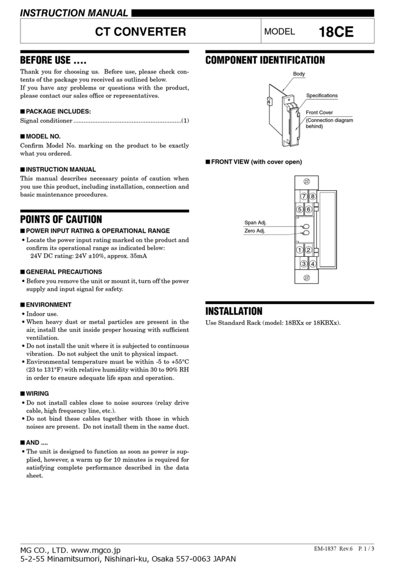 MG 18CE instruction manual