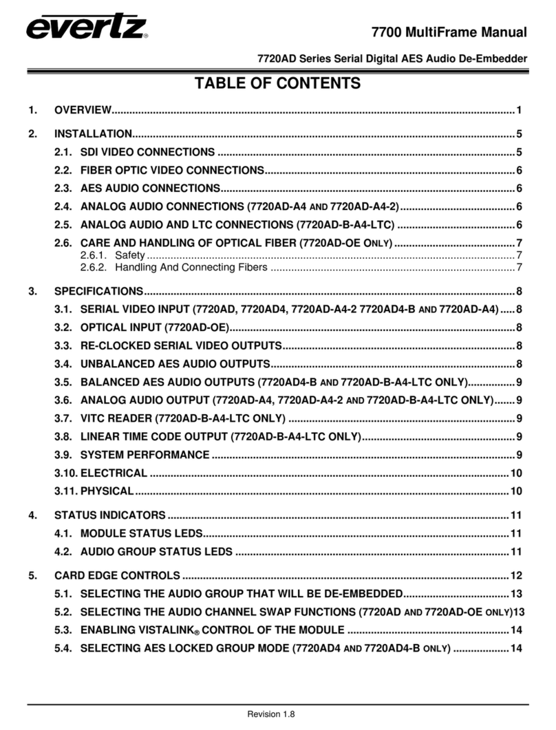 evertz 7720AD Series User manual