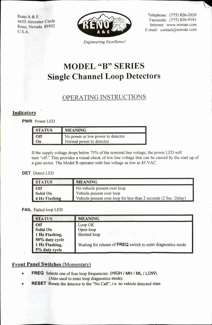 Reno A&E B Series User manual