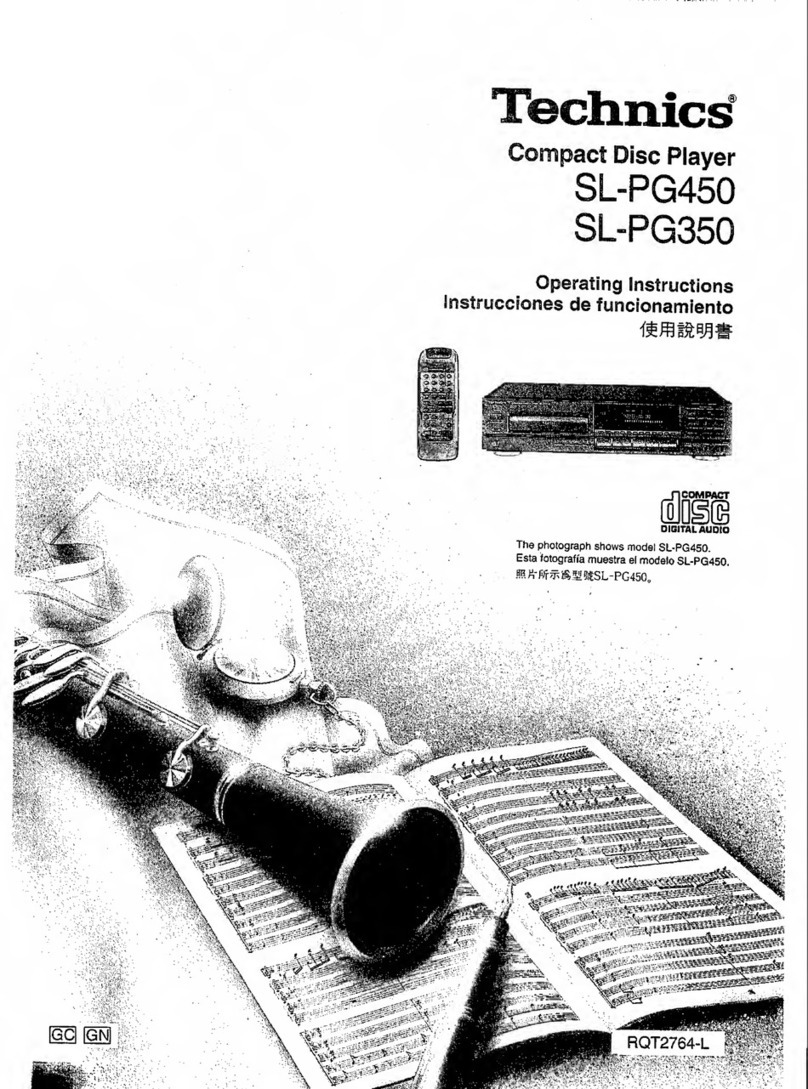 Technics SL-PG450 User manual