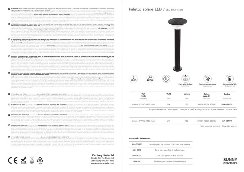 Century SUN-056000 quick start guide
