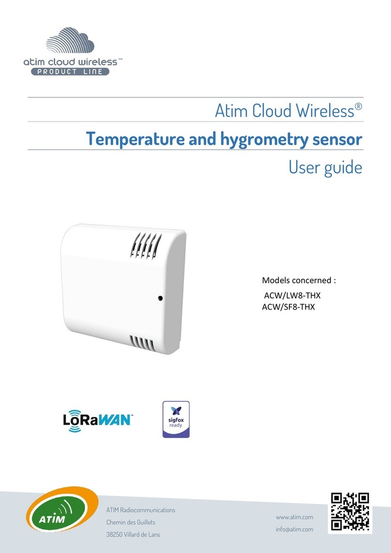 Atim Cloud Wireless LoRaWAN ACW/LW8-THX user guide