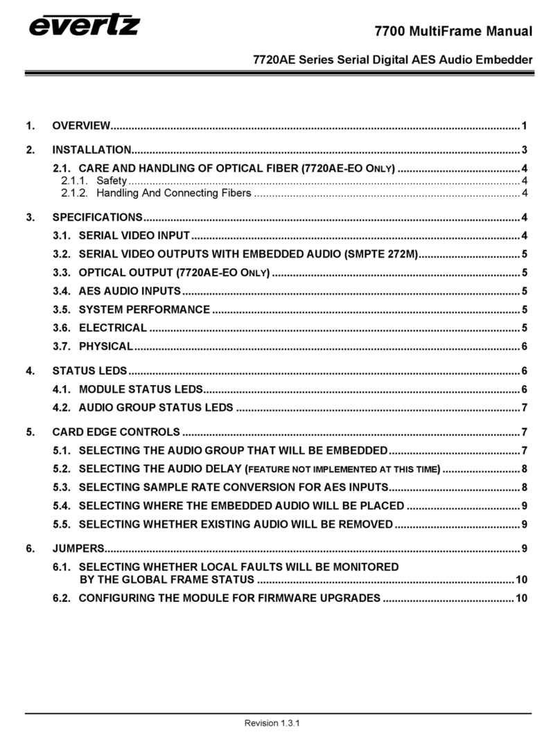 evertz 7720AE Series User manual evertz 7720AE Series User manual
