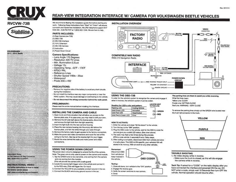 Crux RVCVW-738 installation guide