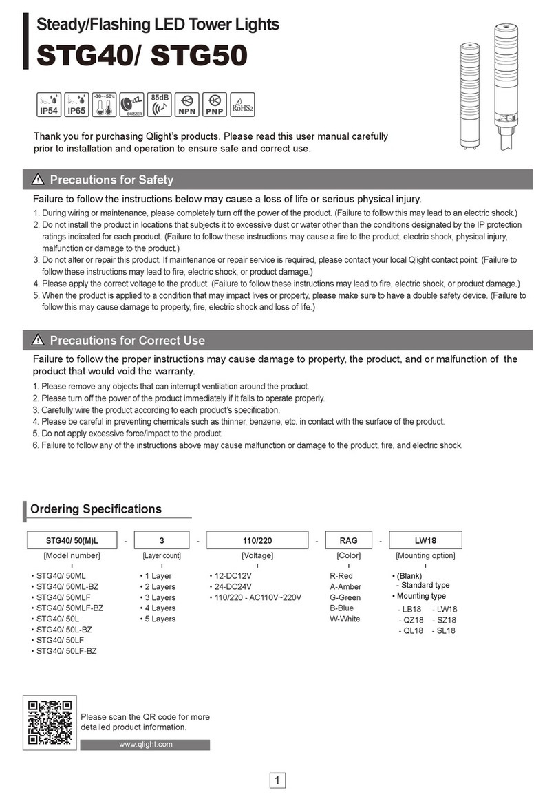 Qlight STG40 instructions