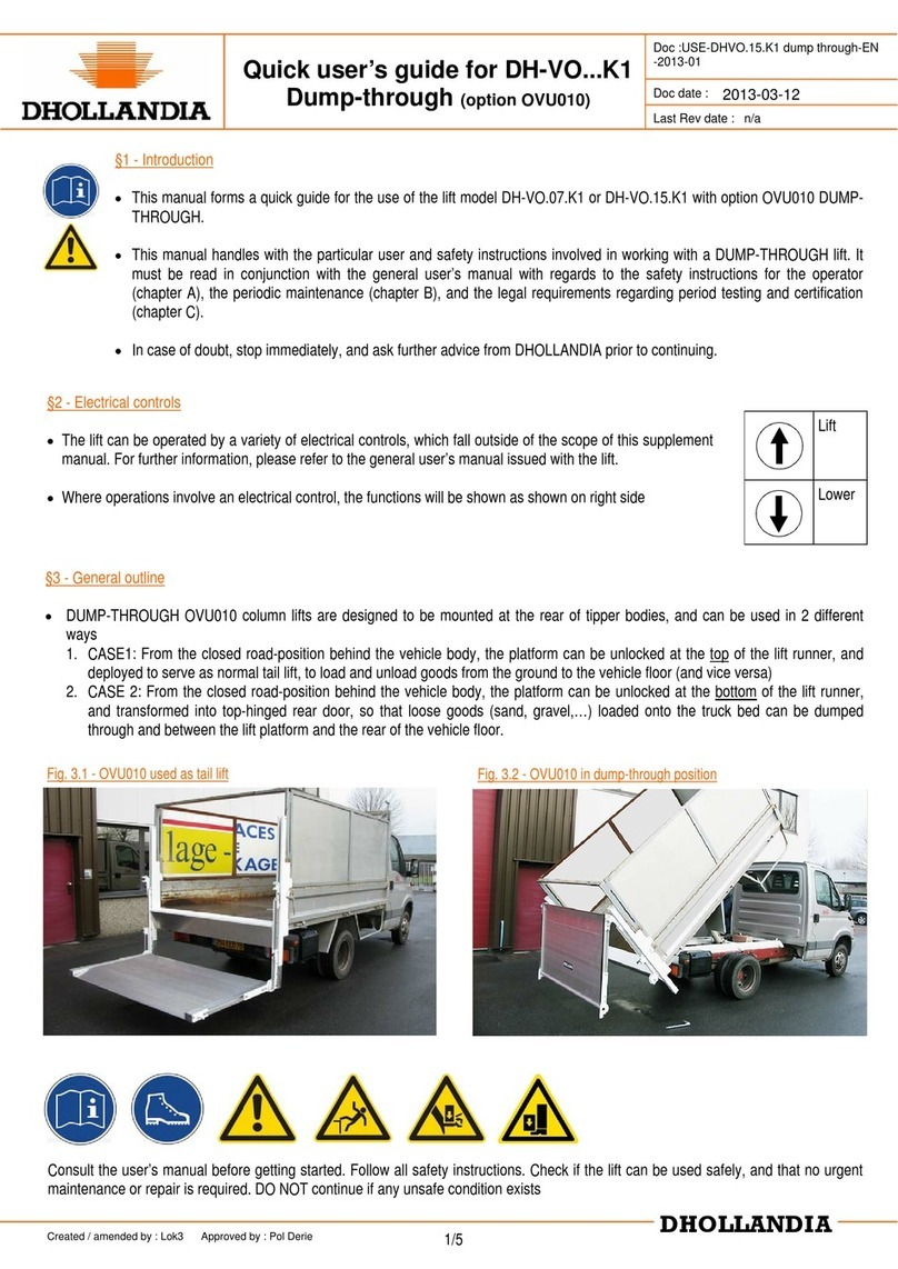 Dhollandia DH-VO K1 Series Quick user guide