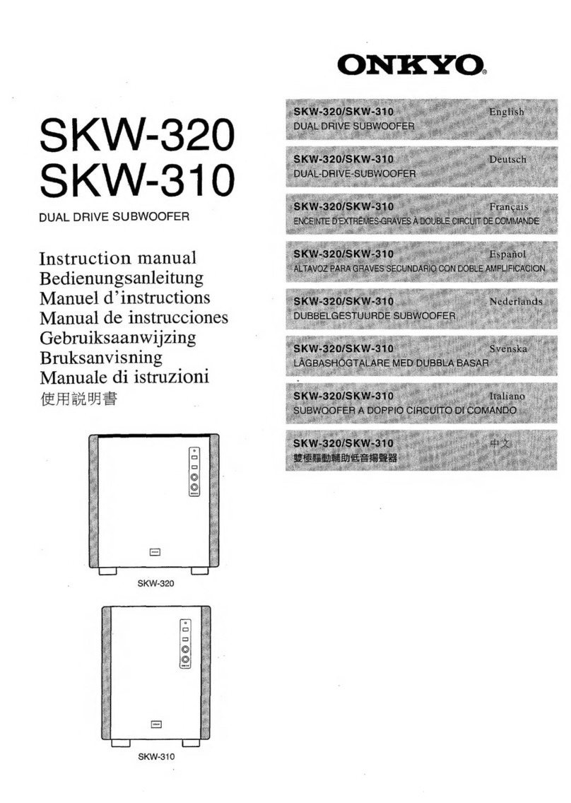 Onkyo SKW-320 instruction manual